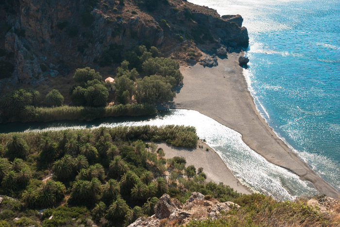 Preveli beach Crete Greece